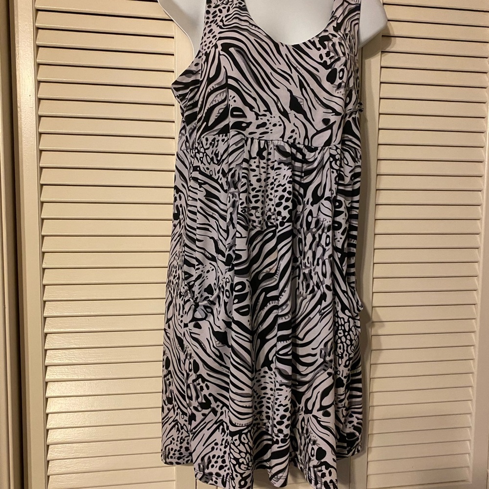 Animal print sleeveless mini dress